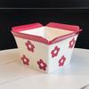 25.36oz Striped Cartoon Ceramic Snack Bucket, French Fry Popcorn Storage Bowl for Movie Night Home Decor