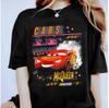 Autos Lightning McQueen Palme Sonnenuntergang Land Familien-Partner-Shirt