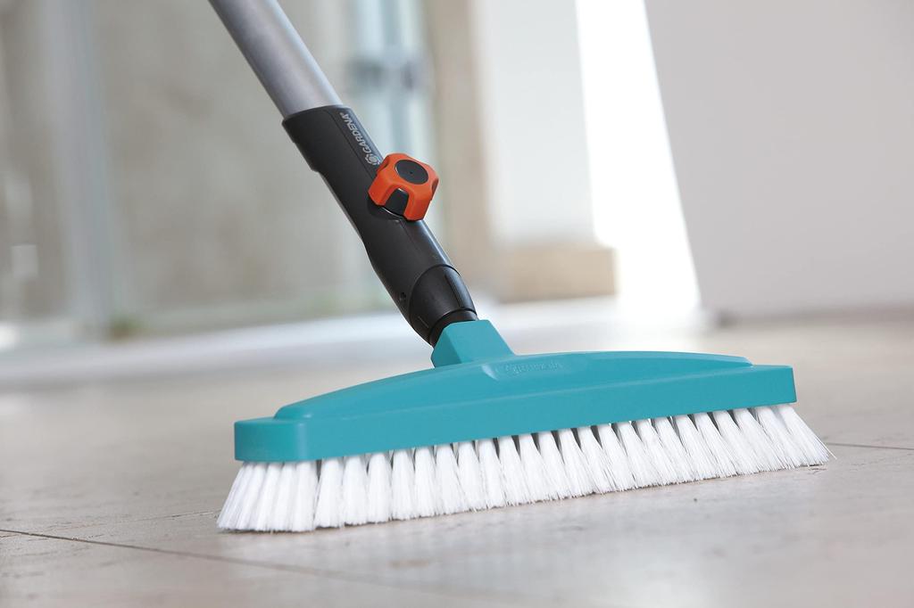 GARDENA Floor Cleaning Brush for Indoor Combi Turquoise 30cm Product Up to 25 Years Cleaning, System, Blue/White, Width, 3639-20, Warranty