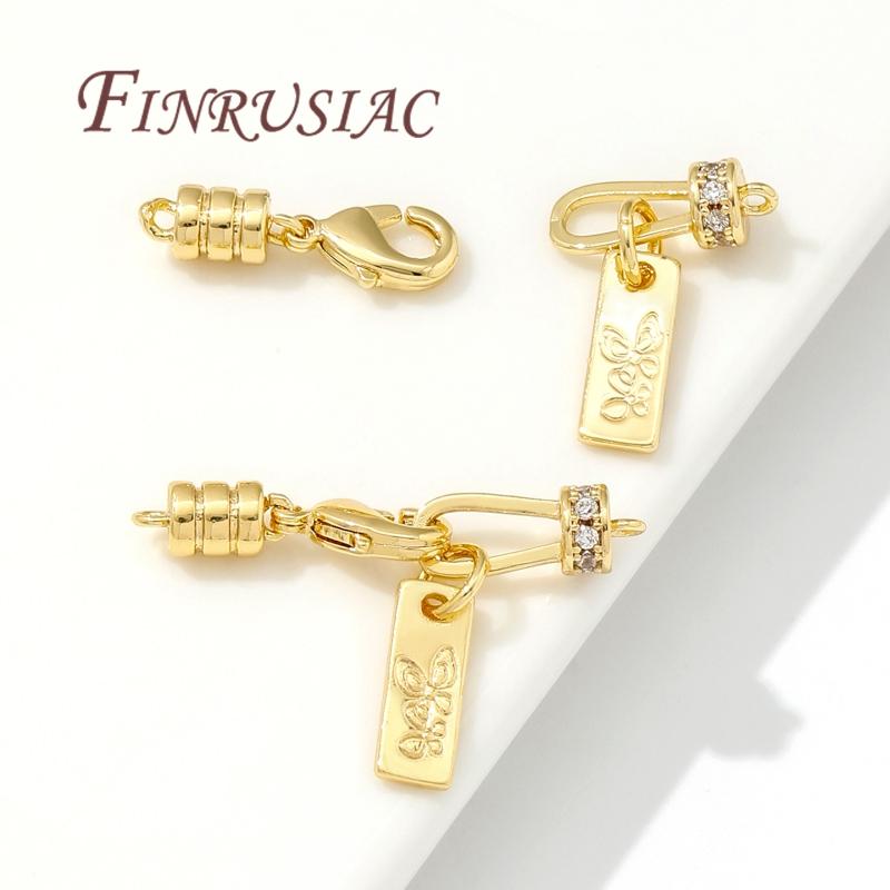 18K Gold/Rhodium Plated Connector Fasteners Lock Closure Clasps Accessories For DIY Women Needlework Beads Jewelry Making