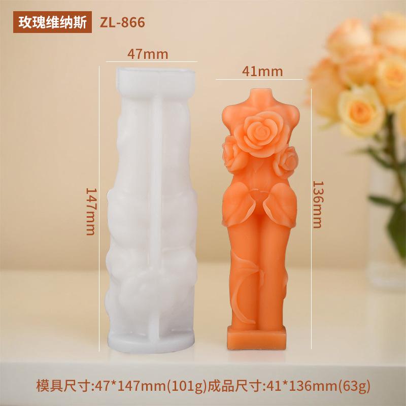 Venus Rose Scented Candle Silicone Mold Portrait Aroma Stone Making Mold