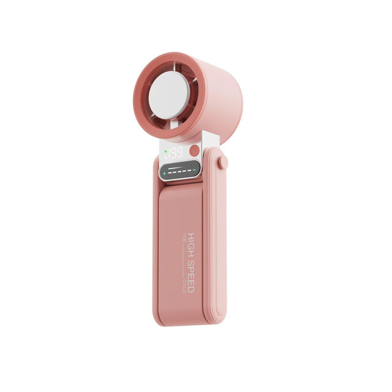 

2026 Portable Ultra-Fast Neck-Hanging Handheld Fan with Powerful Cooling 174x58.6x50.8 mm рожевий