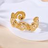 Vintage Spiral Edelstahl Armreif für Damen Muschel Goldplattiert Offener Armreif Sommer Festival Schmuck Geschenk