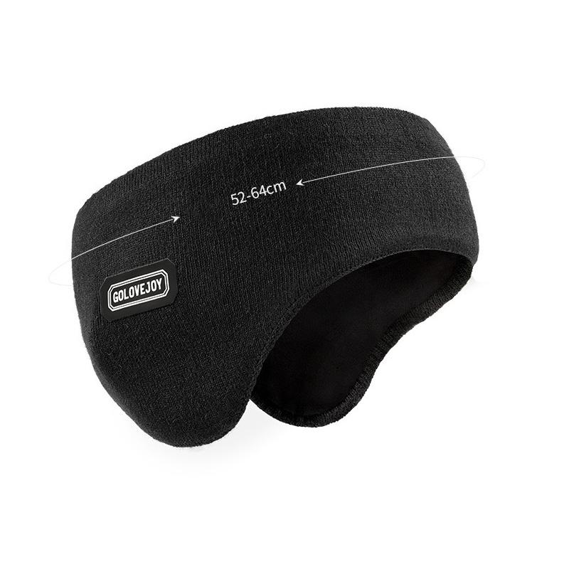 Winter Running Earmuffs for Men Double-Layer Warm Elastic Thicken Plush Earmuffs Outdoor Sports Cycling Windproof Fleeze Earflap