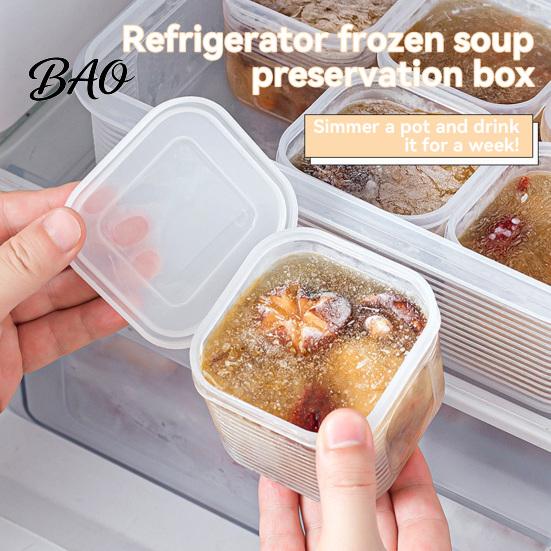 Refrigerator Soup Organizer Freezer Packaging Box, with Sealed Lids, Food-Grade PP And Reusable Storage Boxes Microwave Safe Containers, Leak-Proof
