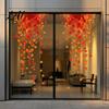 Non Adhesive Window Film 2Pcs Fall Clings Hanging Maple Leaf Decals Reusable Autumn Clings Leaves Static Stickers for Thanksgiving Party Supplies