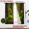 2D FLAT PRINTING 2pcs Curtains (Without Rod) Forest Pathway Serenity Holiday Valentine is day Printed Curtains Fabric Curtains