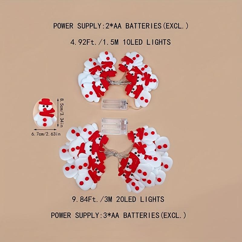 high quality1pc LED / Self-Lit Snowman String Lights with -and-Play Button Control (No Color-Changing) - 64.96inch (10) Warm White-like Glow,