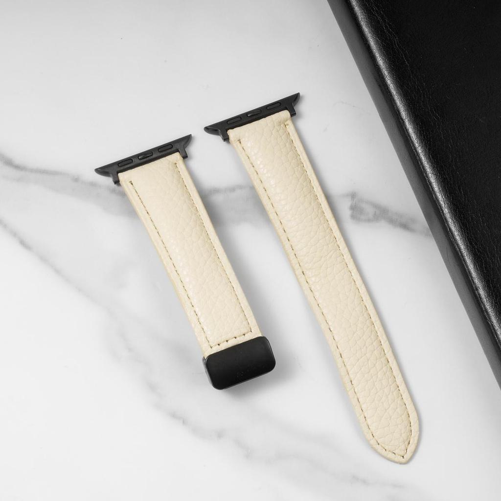 Magnetic Leather Strap for Apple Watch 10 Band 46mm 42mm 44mm 45mm 49mm 40 41mm Bracelet Correa iWatch Series Ultra 5 6 Se 7 8 9