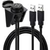 Adattatore presa di installazione jack USB doppio 1M 2M cavo di collegamento estensione auto