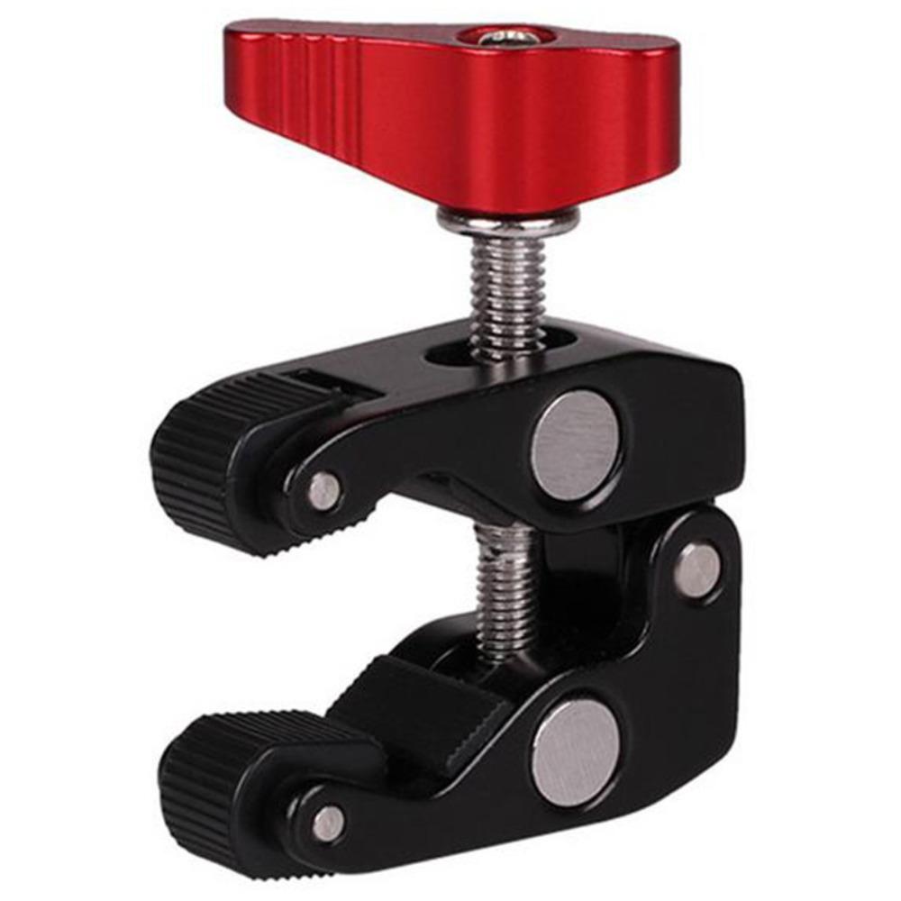 Aluminum Material Crab Clamp 3/8" Hole Magic Arm Clamp Versatile Camera Clamp  Camera Mounting