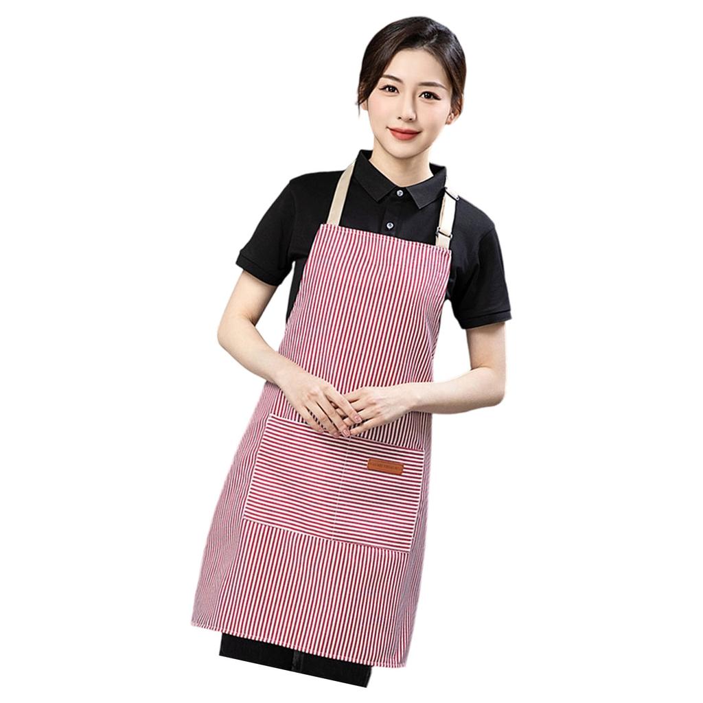 Striped Kitchen Apron With Adjustable Straps Stainproof Cooking Apron For Professional Chefs And Home Cooks Clean Work