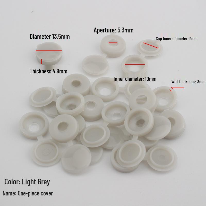 Decorative Plastic Screw Caps for Furniture and Wardrobes - Three-in-One Design