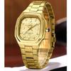 Mens Classic Analog Watch Octagon Square Case Quartz Movement Waterproof Luminous Wrist Watches
