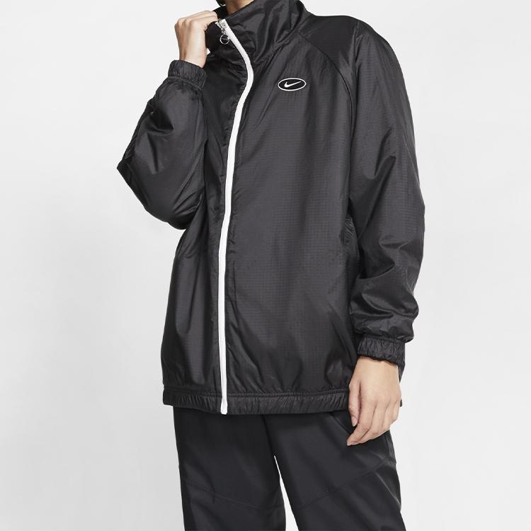 Nike Big Swoosh Logo Fleece Reversible Jacket With Extra Lining, U.S. Edition, Winter Women Jacket Black CI8937-010