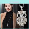 Trendy Korean Style Long Owl Necklace In Premium Titanium Steel For All Occasions