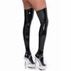 Sexy Latex Pu Micro Mini Dress Shiny Zipper Open Bust Sleeveless Costume Tight Dress Elastic Bodycon Pack Hip Leoatrd Dress
