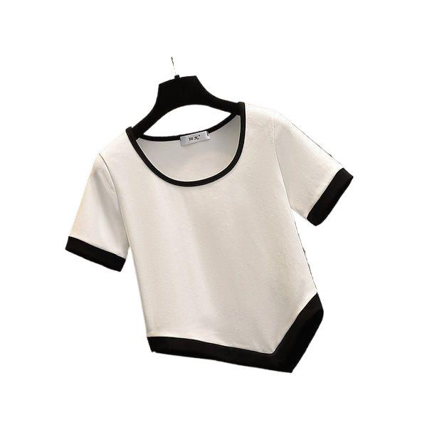 Plus Size Women's Summer Fashion Slimming Set: Irregular Top & Sports Shorts