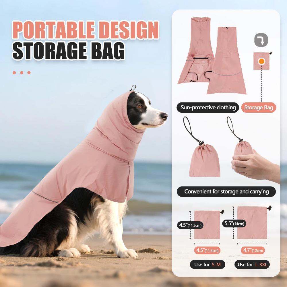 Adjustable Dog Rain Jacket Waterproof Pet Dog Raincoat Dog Sun Protection Clothing  For Dogs Puppy