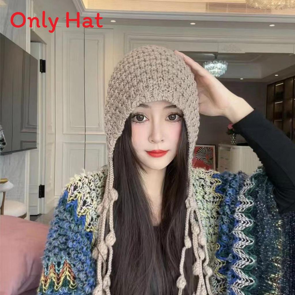 Floral Knit Beanie Hat For Women With Ear Protection And Cozy Warmth For Autumn Winter Seasons