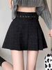 Chic Pleated A-Line Skirt for Petite Women - High-Waisted, Slimming, Anti-Exposure, Perfect for Spring & Autumn.