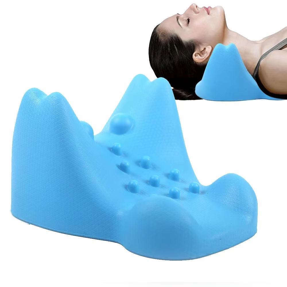 

Массажная подушка Тракционная подушка Шейная растягивающая массажная подушка One Size небесно-голубой