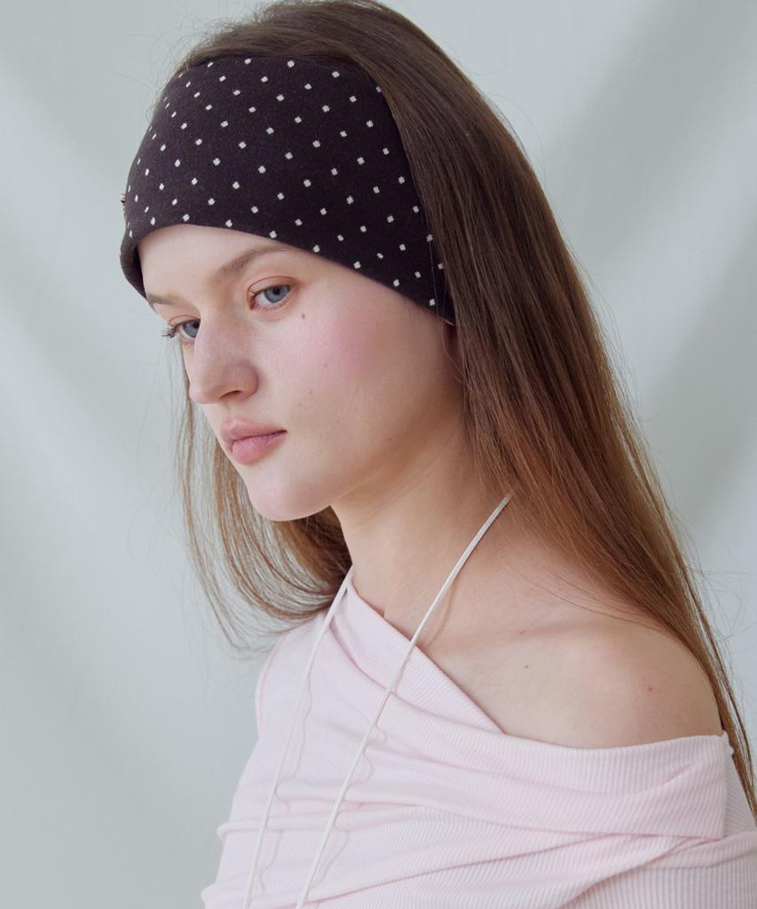 Minco Dot Cozy Hairband_Brown