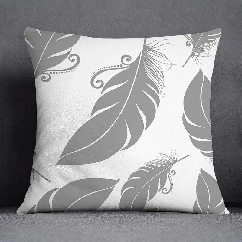 Gray Pillowcase Office Living Room Home Pillowcase Car Ornaments