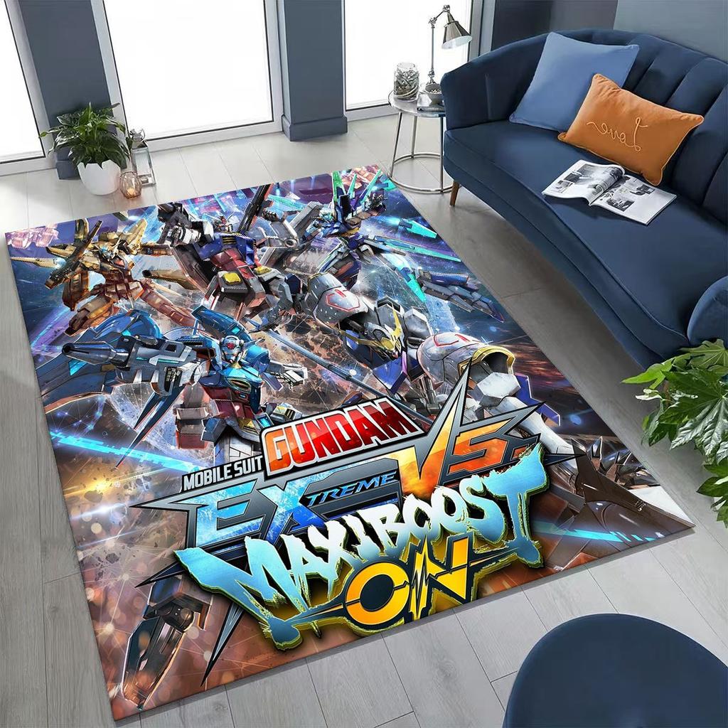 Tappeto Robot Cartoon Gundam Retrò Stile 27 per Camera da Letto Soggiorno Divano Casa Zerbino Decorazione, Tappetino Pavimento Grande Antiscivolo per Bambini Regalo