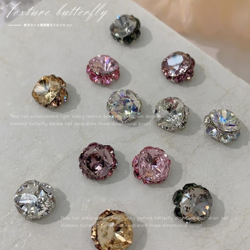3PCS Pointed Back AB Rhinestones Set DIY Nails Art Decorations for Nails Clothing Shoes Bags Decoration Craft
