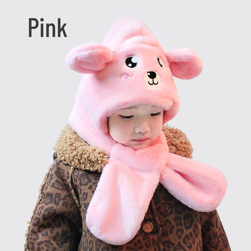 

Модний зимовий набір шапок: Дитячий інтегрований светр з шапкою, шарфом, рукавичками та оксамитовим захистом для вух для дівчаток та батьківсько-дитячий S (3 Months-4 Years)