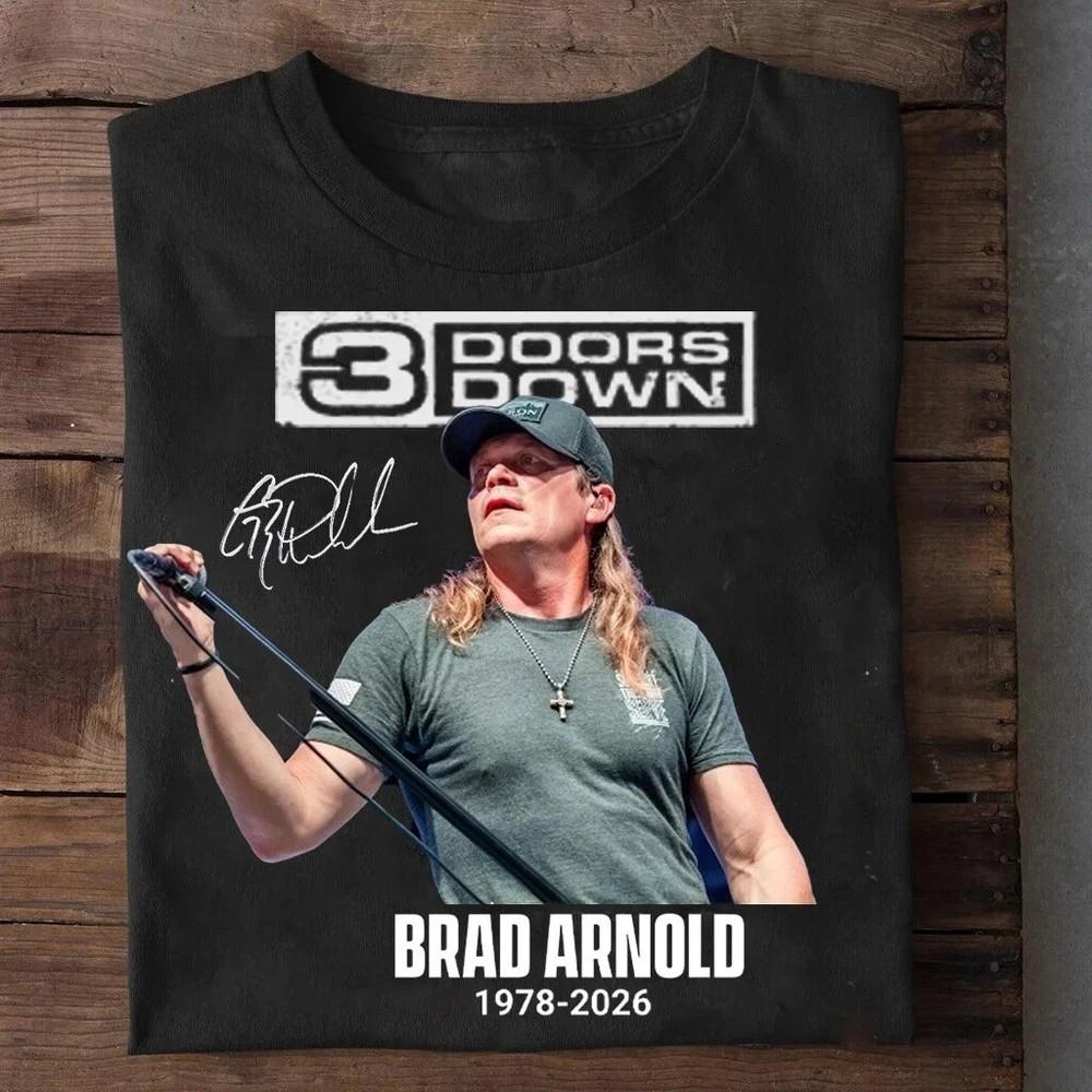 3 Doors Down Brad Arnold 19782026 Signature T Shirt Unisex T-Shirt XXL