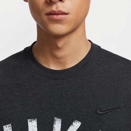 Nike Letter Logo Print Pullover Breathable Short-Sleeve T-Shirt for Men Black