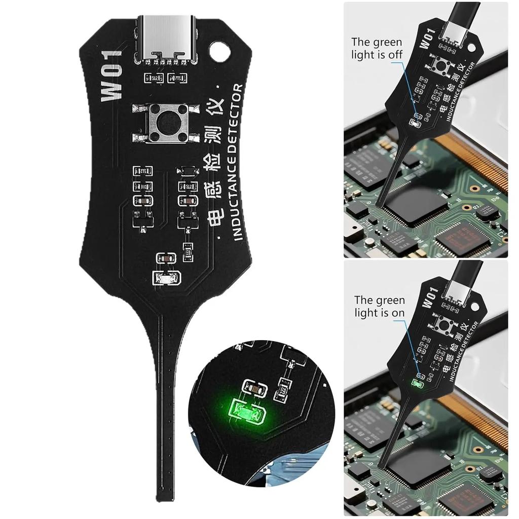 W01 Motherboard Coil Tester Inductor Detector Tool for Phone Motherboard Repair Electromagnetic Induction Quick Fault Check