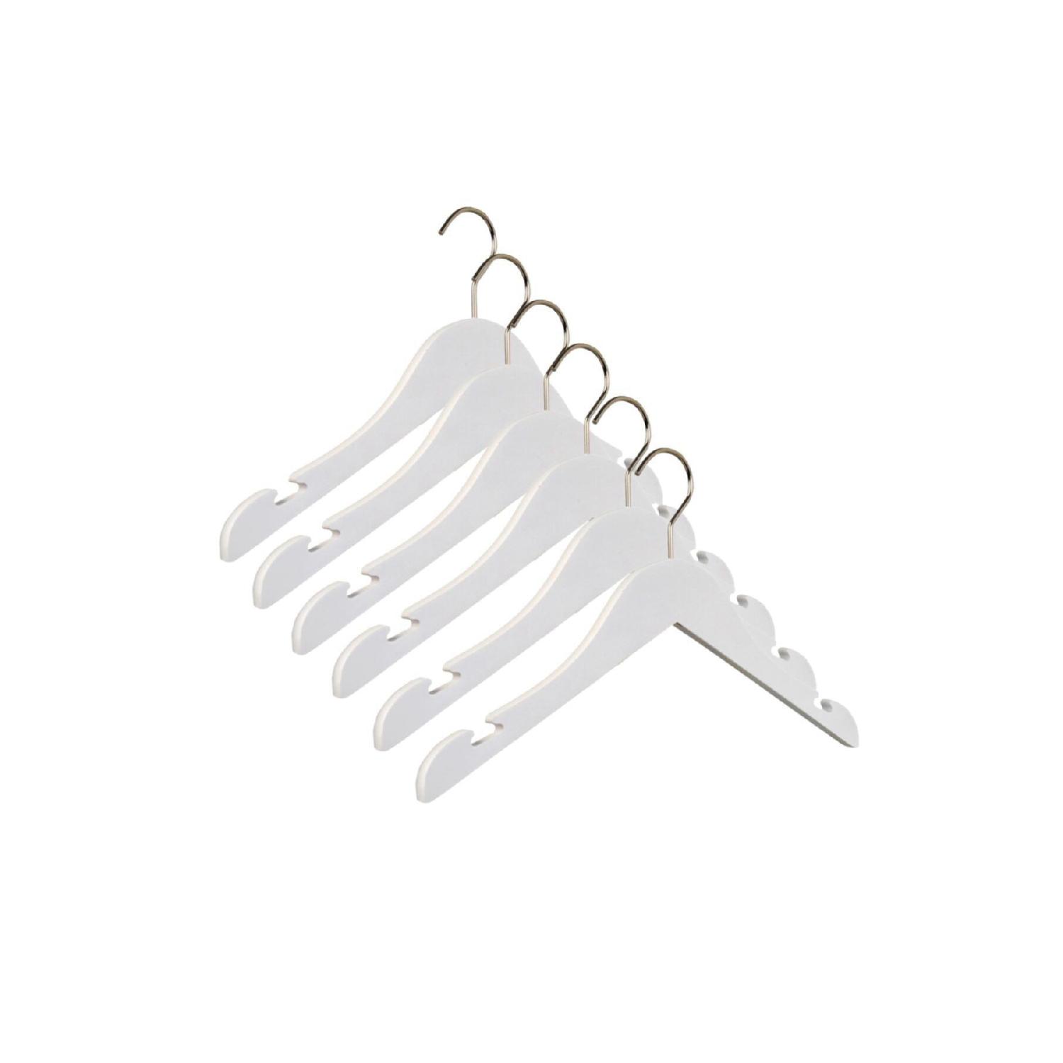 

Wooden 0-3 Years Old Baby Clothes Hanger White Color 6 Pieces