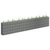 VidaXL Raised Bed with Gabion Flower Bed Plants Garden Terrace Outdoor Backyard Planter Galvanized Steel 145647