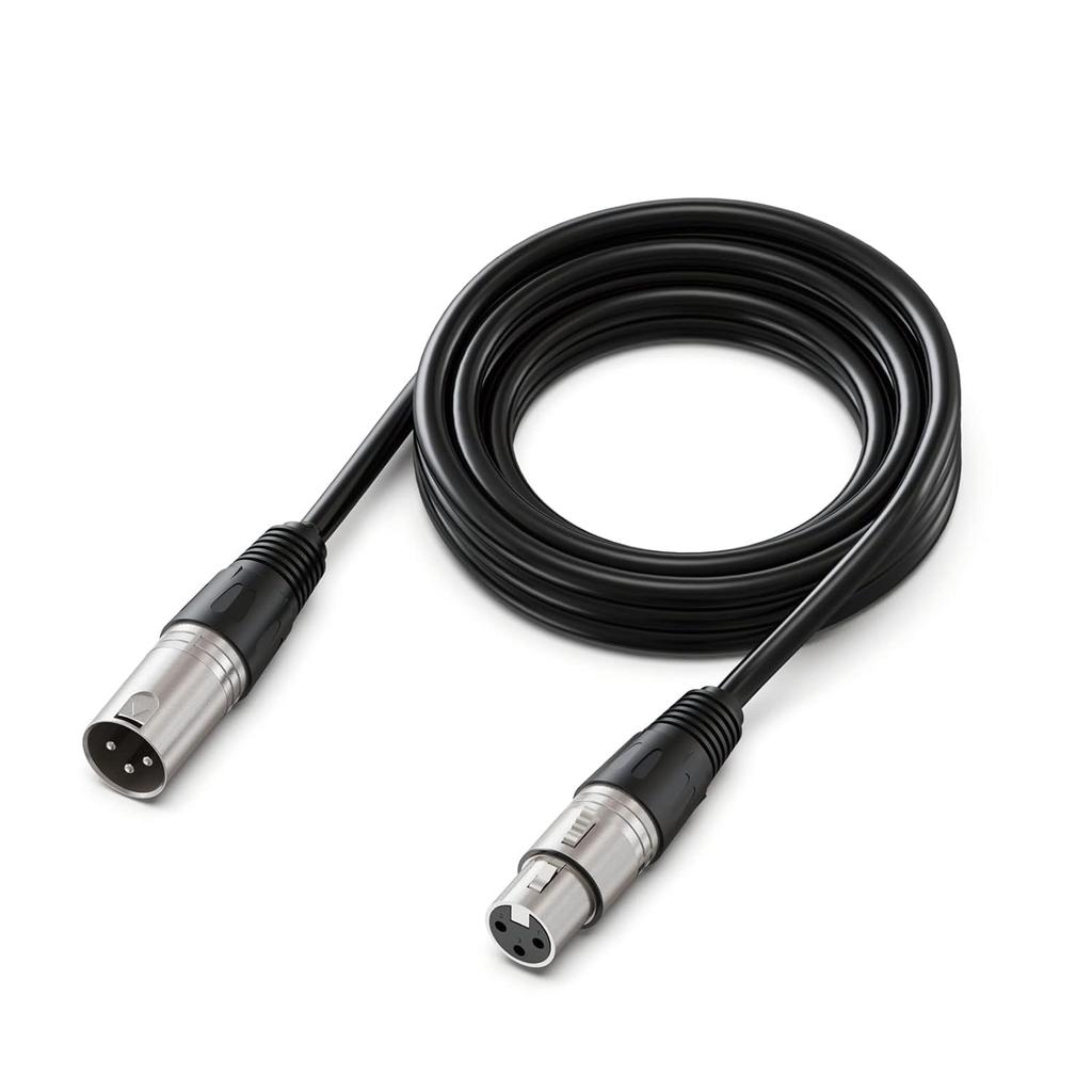 FIFINE XLR Microphone Cable, 3m Extension, XLR Cable, Audio Cable, Microphone Cord, Male to Female, Durable, Black, Authentic Brand, L9