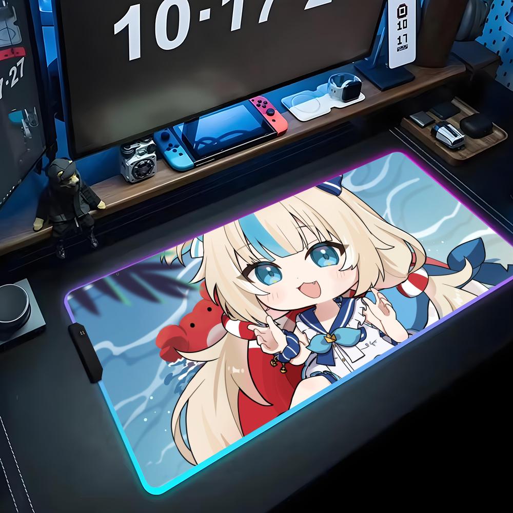 Sameko Saba Mouse Pad RGB Gaming Mousepad Big LED Pad PC Desk Mat Luminous Mouse Pad Large Keyboard Mats Table Rug With Backlit