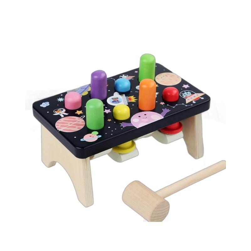 

Cartoon Pattern Wooden Whac Mole Game Children Puzzle Toy For Early Learning