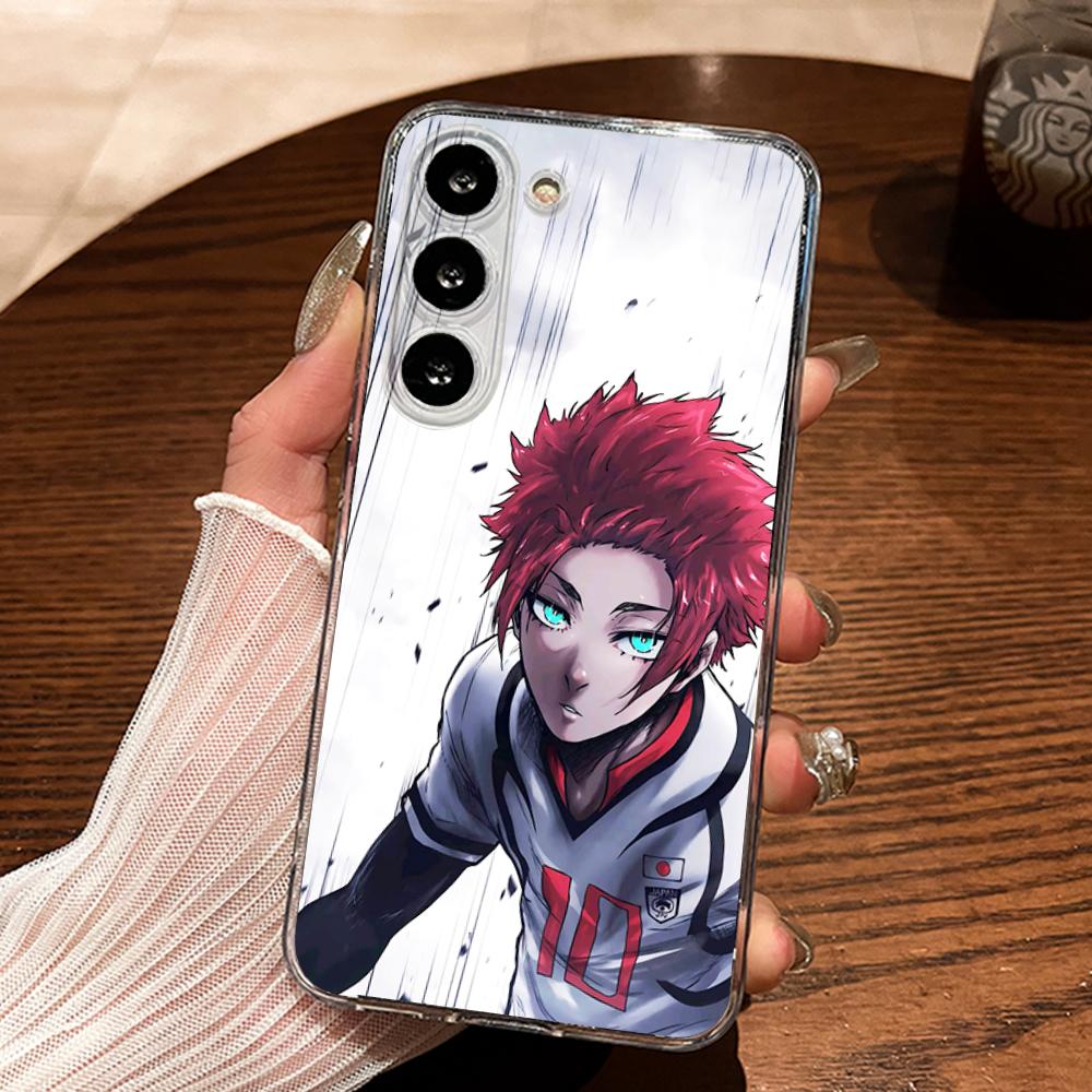

Itoshi Sae B-Blue L-Lock Phone Case Silicone For Samsung S30,23,21,22,20 FE lite,S10,9,PIus Note20ultra Soft Transparent SamsungS22ULTRA5G