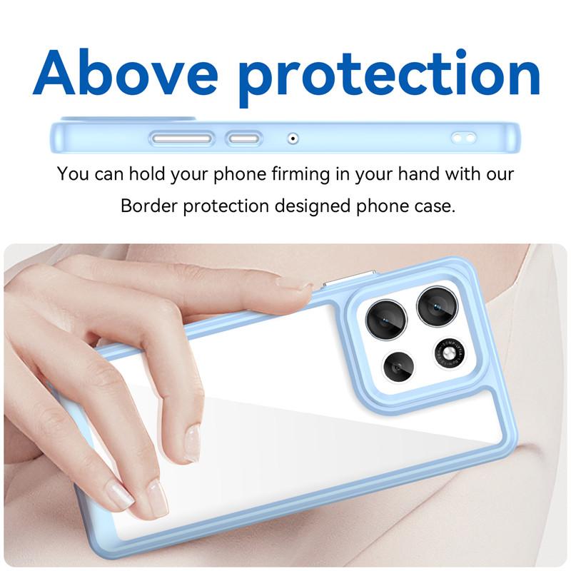 For Motorola Moto G86 Case Moto G86 Power Cover TPU Border Acrylic Backplane Bumper Protective Phone Cases On Moto G86 Funda