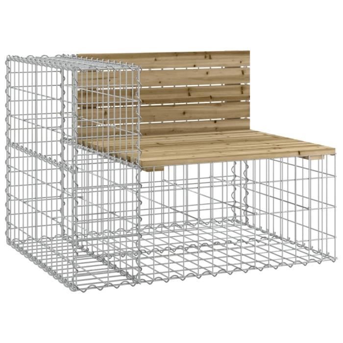VidaXL Design Gabion Garden Bench 184x71x65.5cm Impregnated Pine Wood 3196238