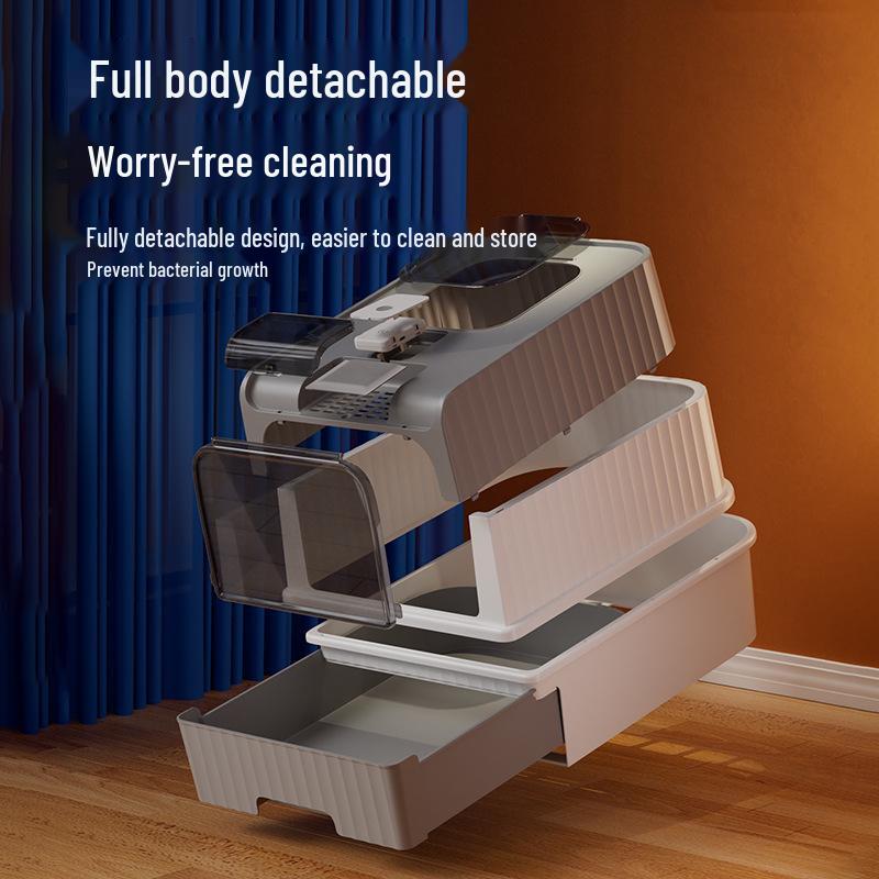 Extra-Large Fully Enclosed Cat Litter Box with Drawer and Anti-Splash Design