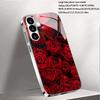 Electroplated Gold New Phone Case for Samsung Galaxy S26 Ultra S25 Plus S24 S23 S22 Fe Tempered Glass Artistic Texture Patterns
