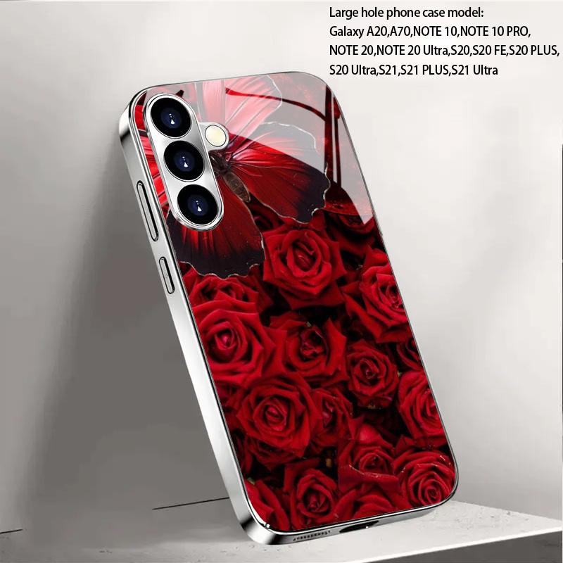 Electroplated Gold New Phone Case for Samsung Galaxy S26 Ultra S25 Plus S24 S23 S22 Fe Tempered Glass Artistic Texture Patterns
