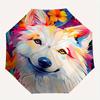 1pc Wolf Animal Design Automatic Opening and Closing Folding - A Good Choice for Gifts, Fashionable and Convenient Umbrella With Cute Cartoon Cha