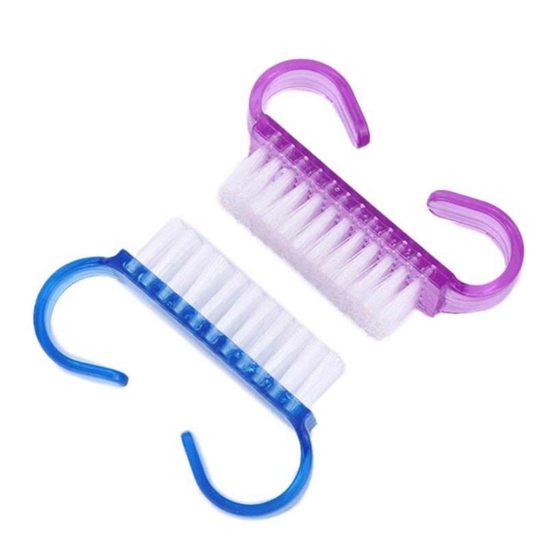 6.5cm Long Plastic Manicure Pedicure Brush Nail Cleaning Tools Soft Remove Dust Makeup Brushes Nail Care Accessories
