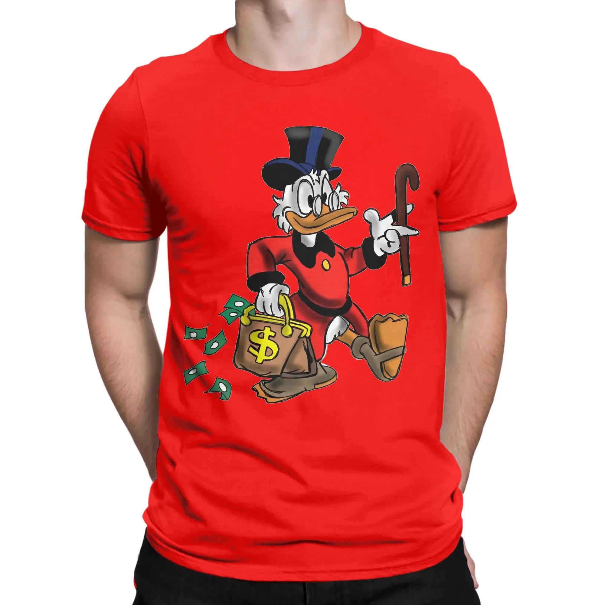 

Scrooge McDuck 100 Cotton TShirt Mens Summer DuckTales Fun Tshirts Famous Anime Unisex Comfortable Women Men Tshirts M