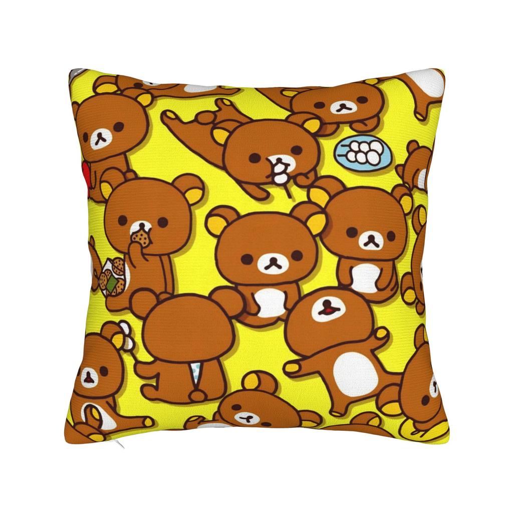 R-Rilakkumas Cartoon Pillow Cover Merch Printed Cushion Cover Decorations Pillow Case Cover Home Multiple Sizes