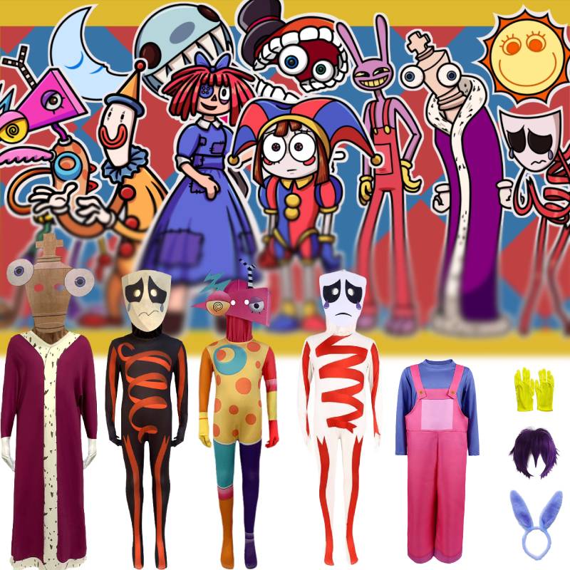 Digital Amazing The Circus Game Role Play Costume Set With Headgear Detachable